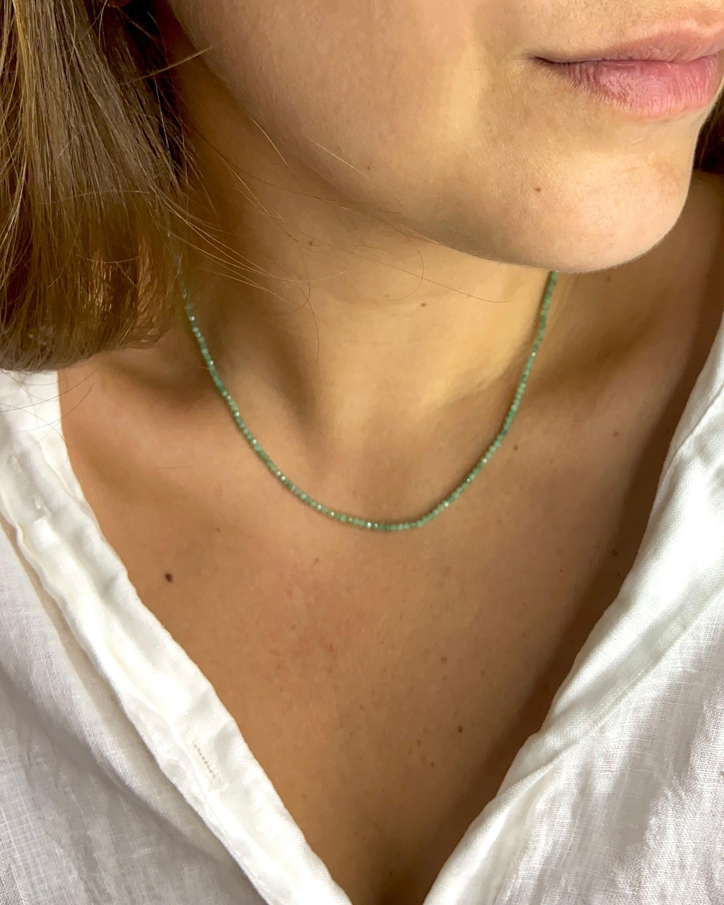 Choker Esmeralda com Ouro Amarelo 18k