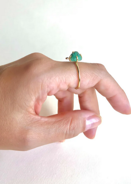 Anel Esmeralda em Ouro Amarelo 18k