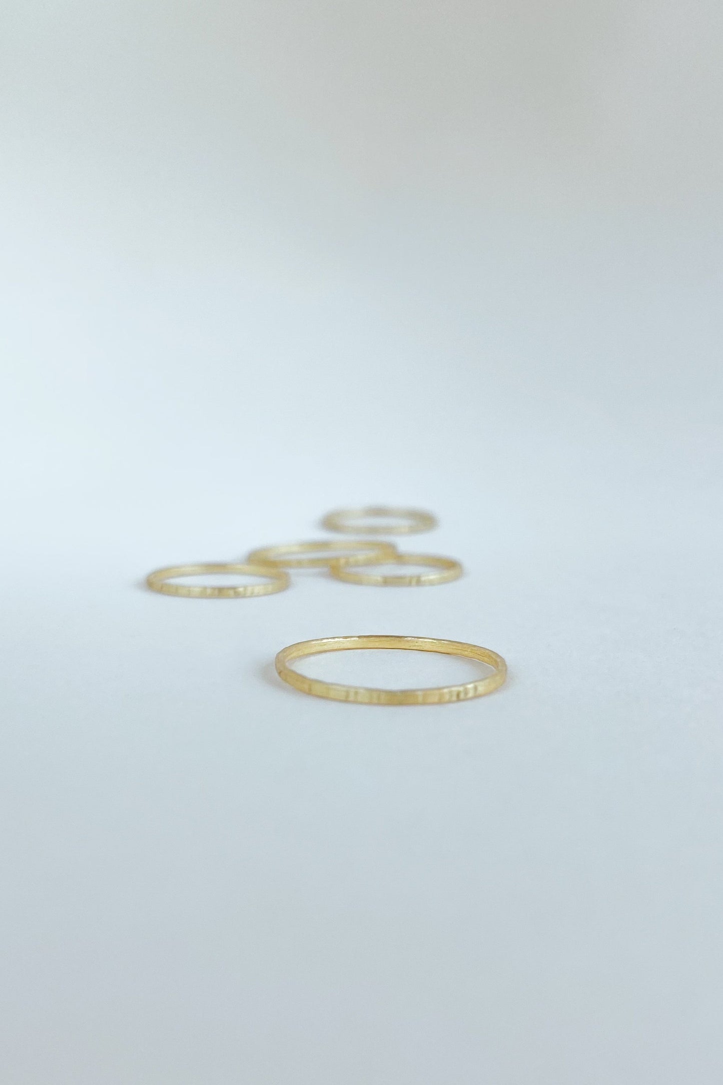 Conjunto Anéis Slim em Ouro Amarelo 18k
