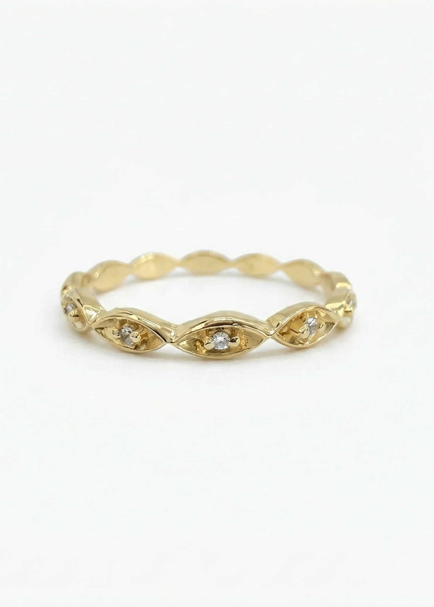 Anel Celeste em Ouro Amarelo 18k