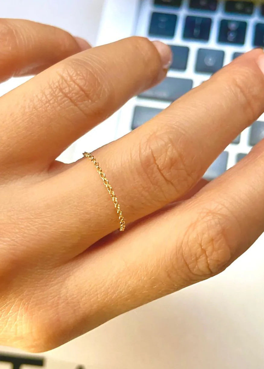 Anel Corrente em Ouro Amarelo 18k