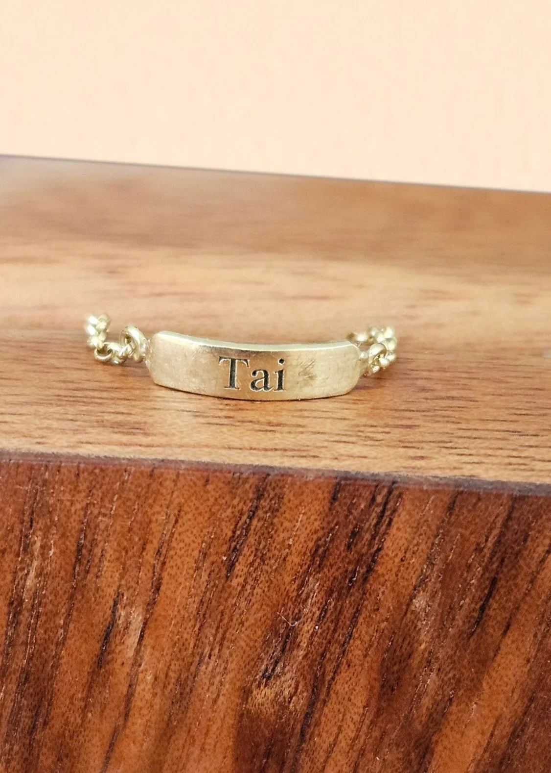 Anel Corrente Plaquinha em Ouro Amarelo 18k