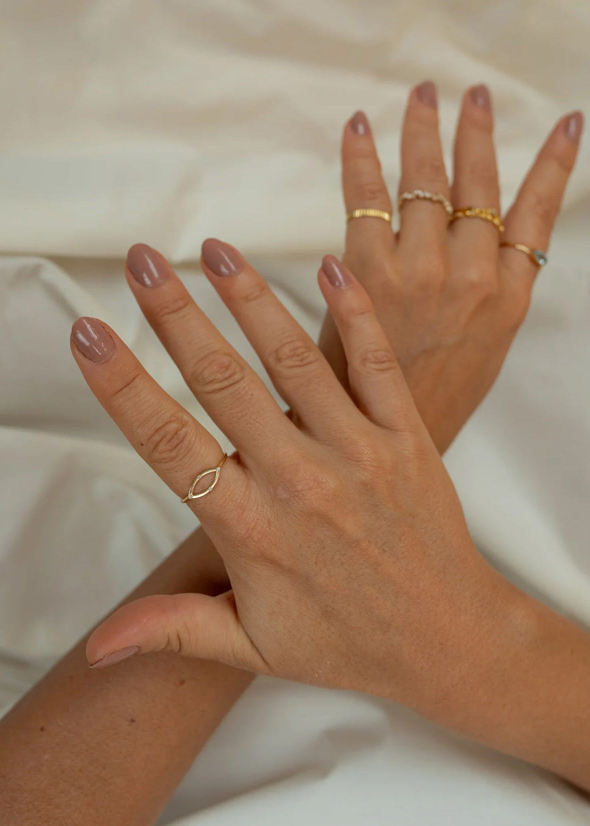 Anel Olhar em Ouro Amarelo 18k