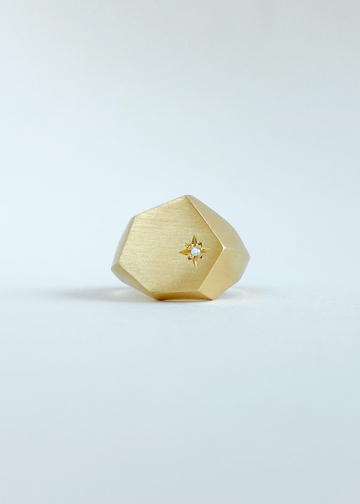 Anel Star em Ouro Amarelo 18k