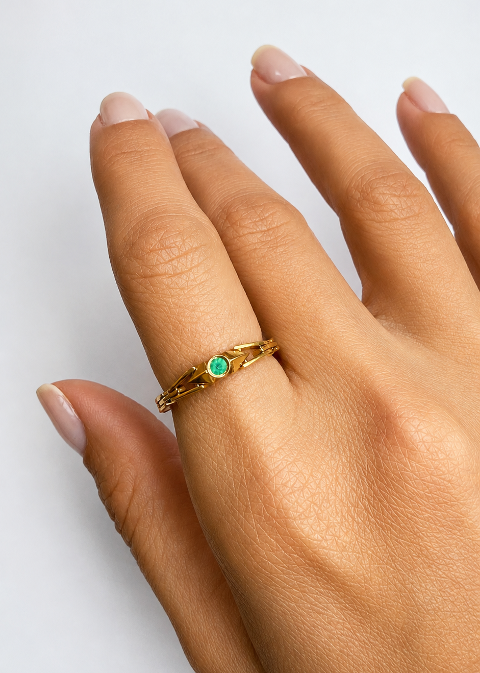Anel Trama em Ouro Amarelo 18k