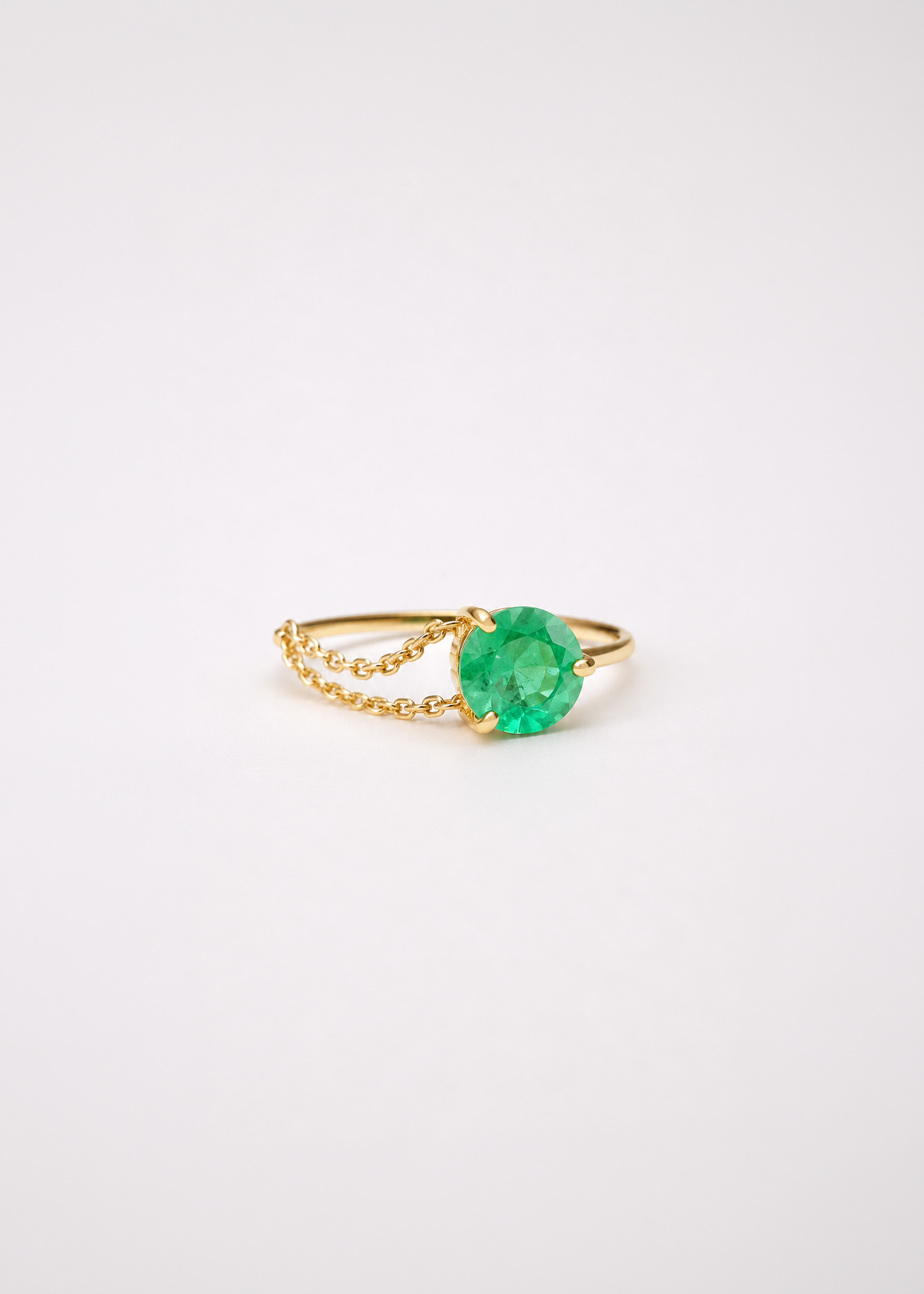 Anel Corrente Espelho em Ouro Amarelo 18k