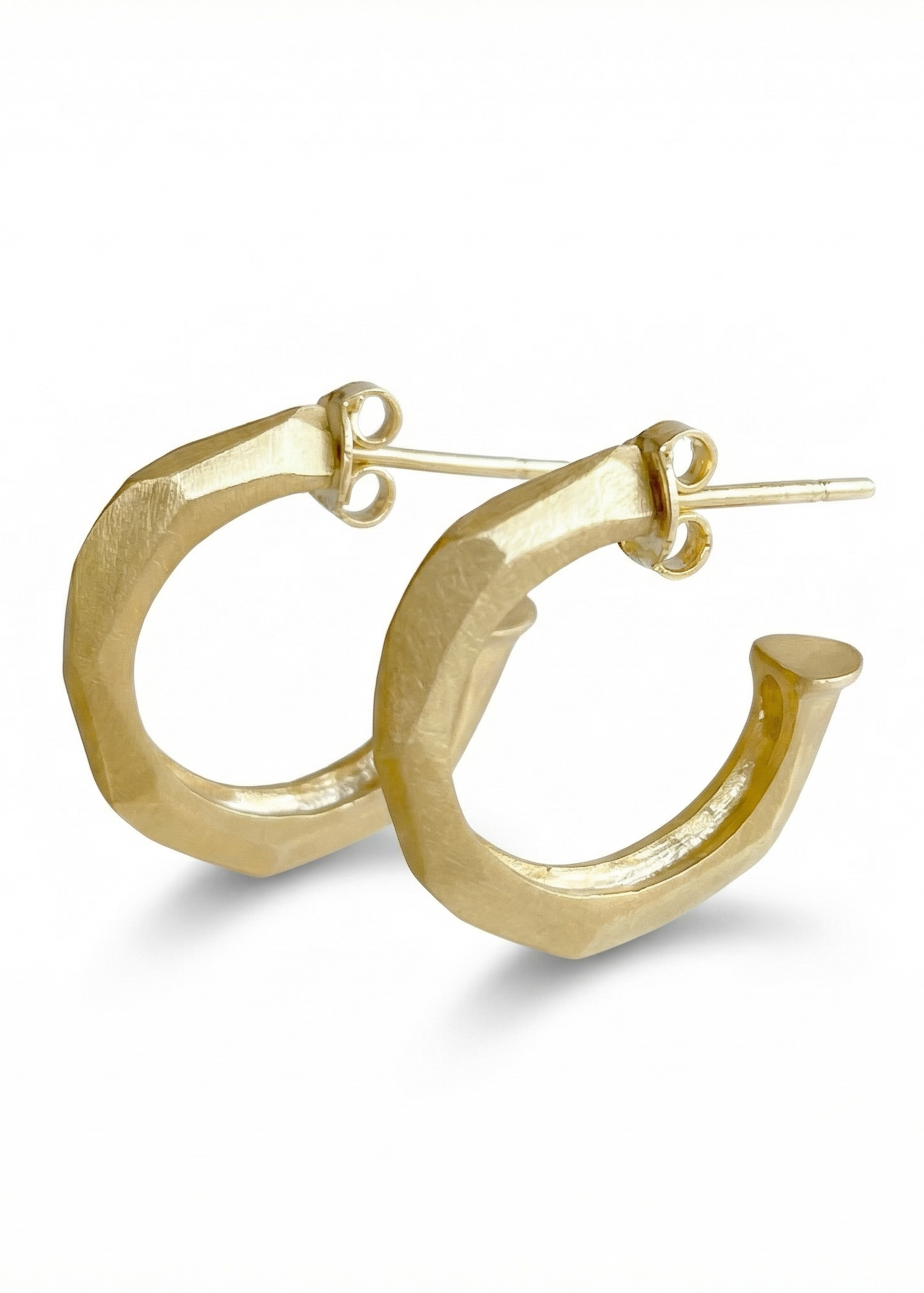 Argolas Facetadas em Ouro Amarelo 18k
