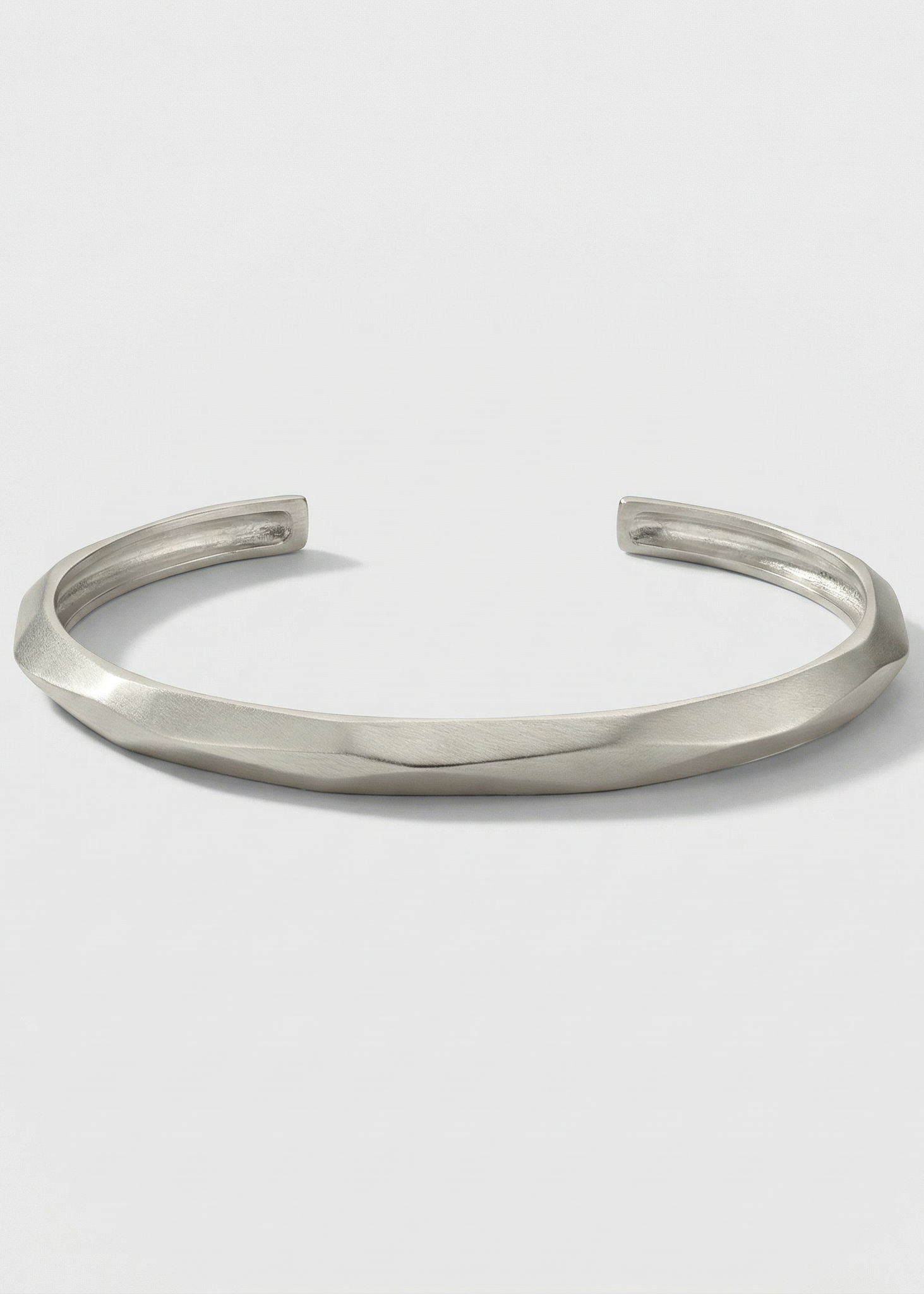 Bracelete Facetado em Ouro Branco 18k