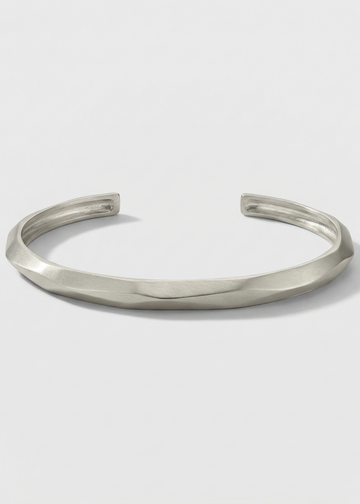 Bracelete Facetado em Ouro Branco 18k