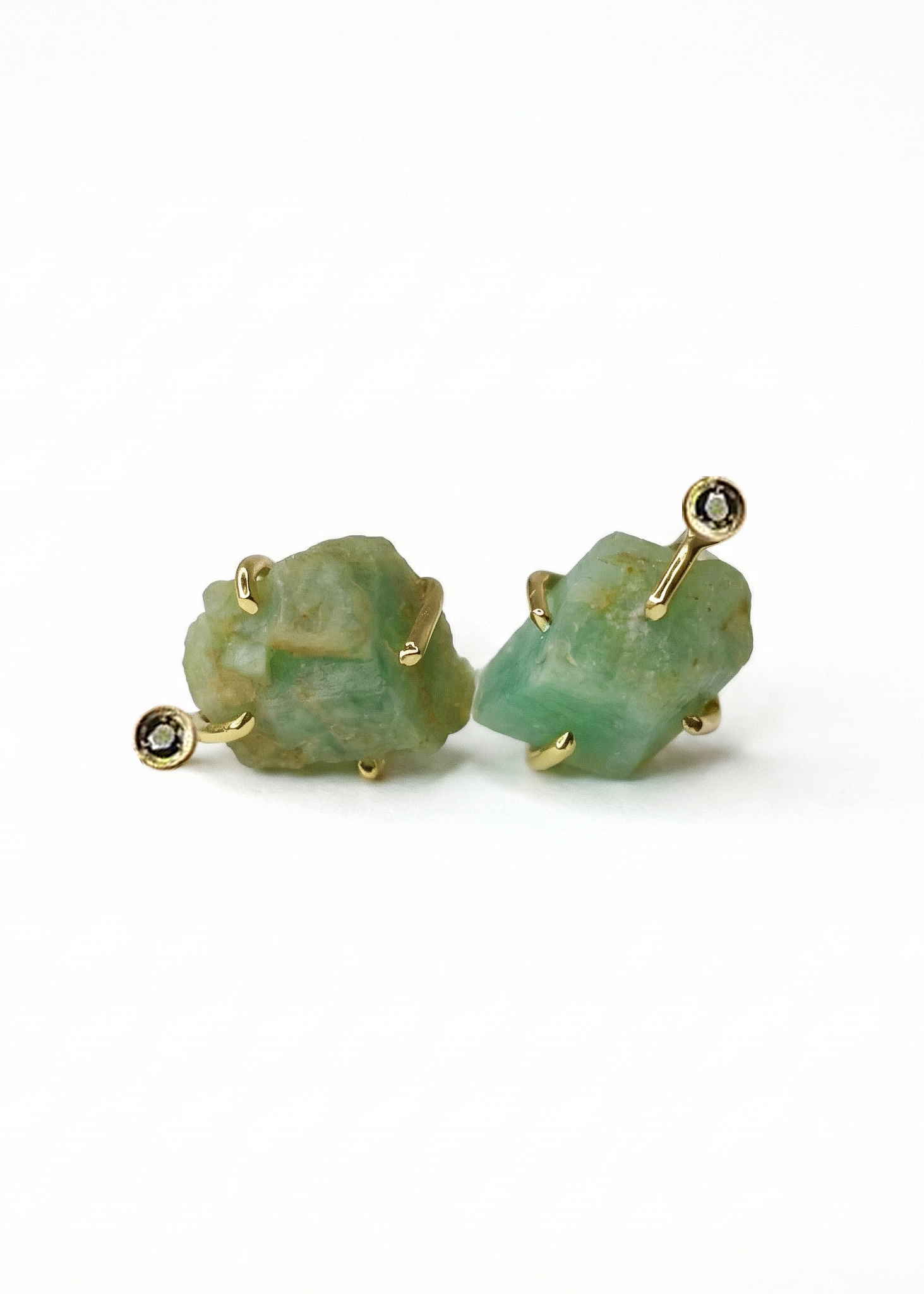 Brincos Esmeralda em Ouro Amarelo 18k