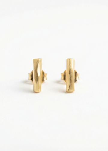 Brincos Tracinho Facetado em Ouro Amarelo 18k