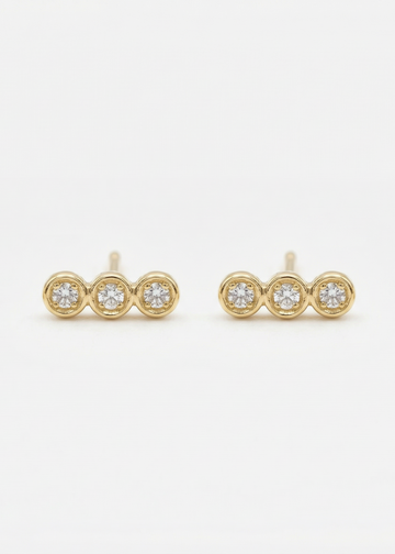 Brincos Trio em Ouro Amarelo 18k
