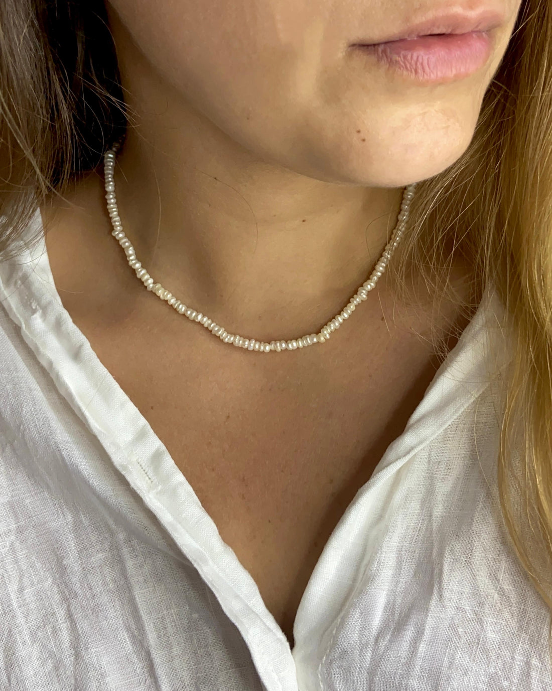 Choker Mini Perla com Ouro Amarelo 18k