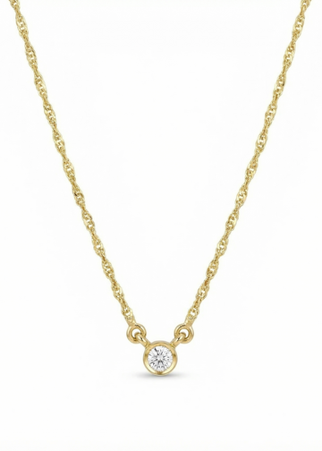 Choker Ponto de Luz em Ouro Amarelo 18k