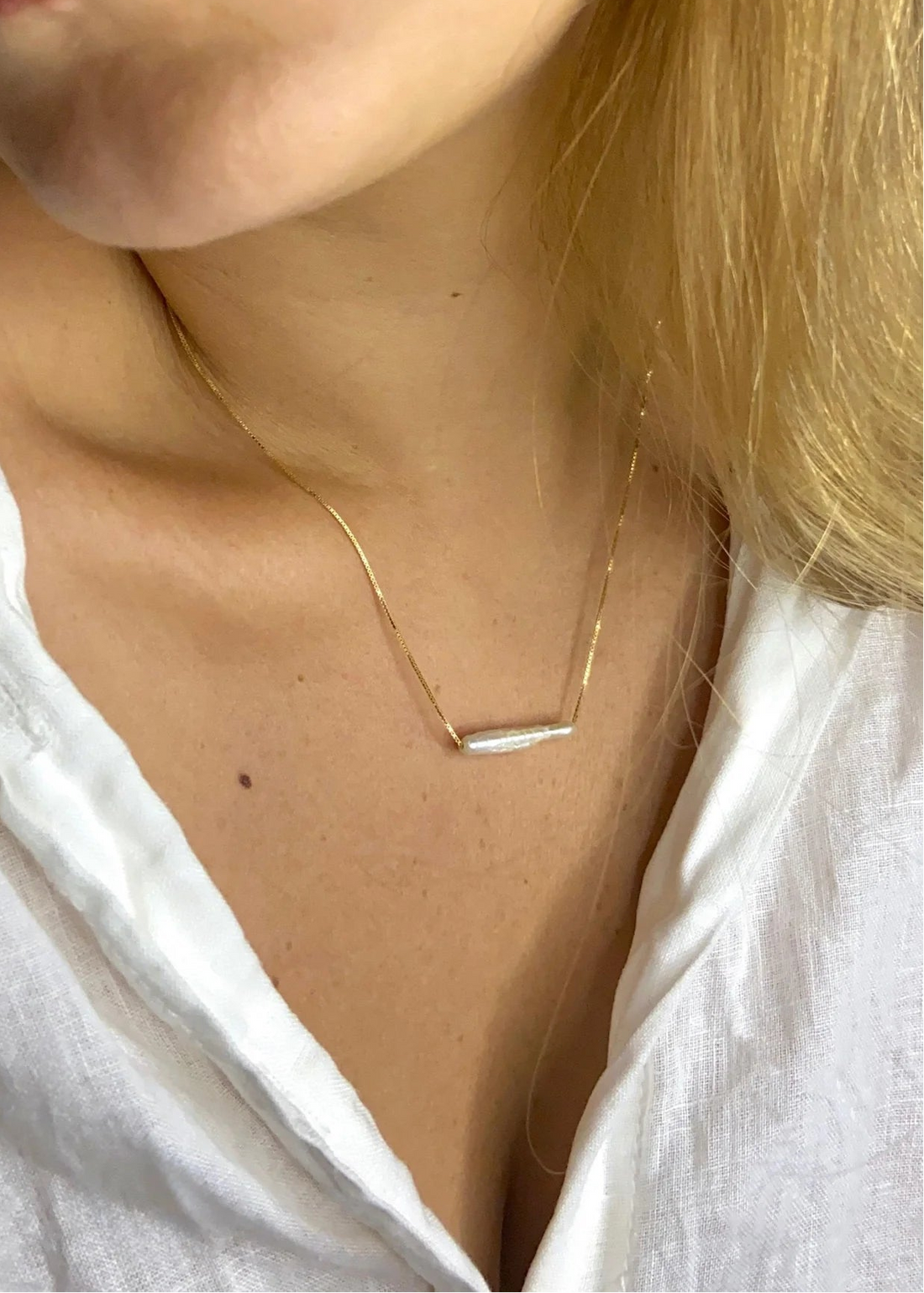 Colar Perla Barroca em Ouro Amarelo 18k