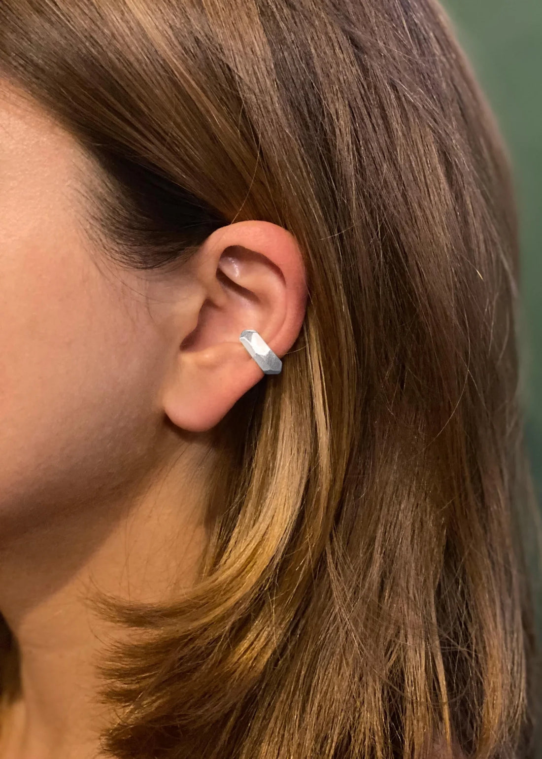 Piercing Facetado em Ouro Branco 18k