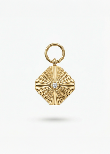 Pingente Stella Mini Para Argola em Ouro Amarelo 18k
