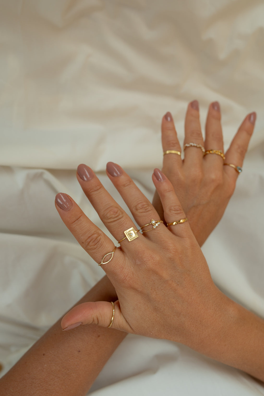 Anel Corrente Trio em Ouro Amarelo 18k