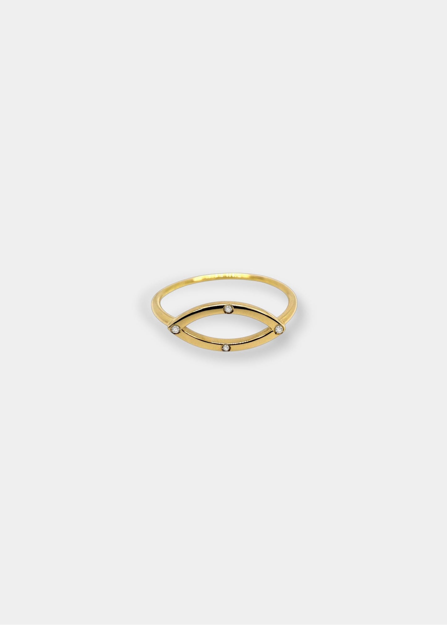 Anel Olhar em Ouro Amarelo 18k