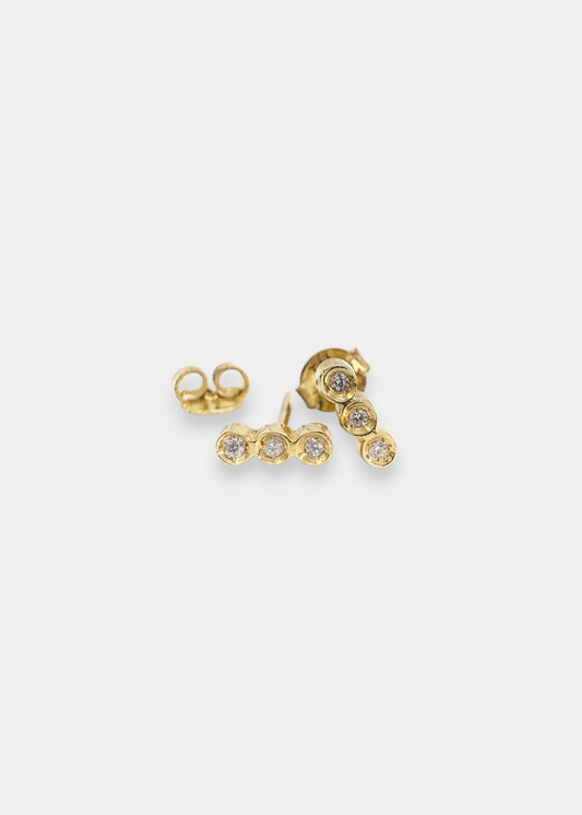 Brincos Trio em Ouro Amarelo 18k